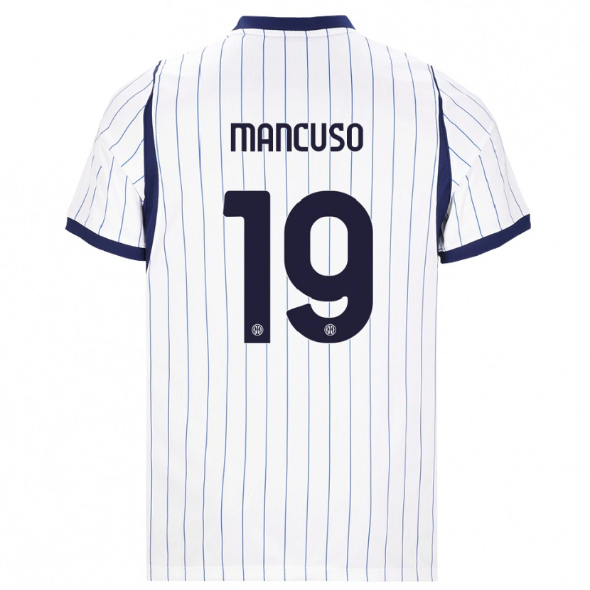Danxen Women Matias Mancuso #19 White Navy Blue Away Jersey 2026/27 T-Shirt