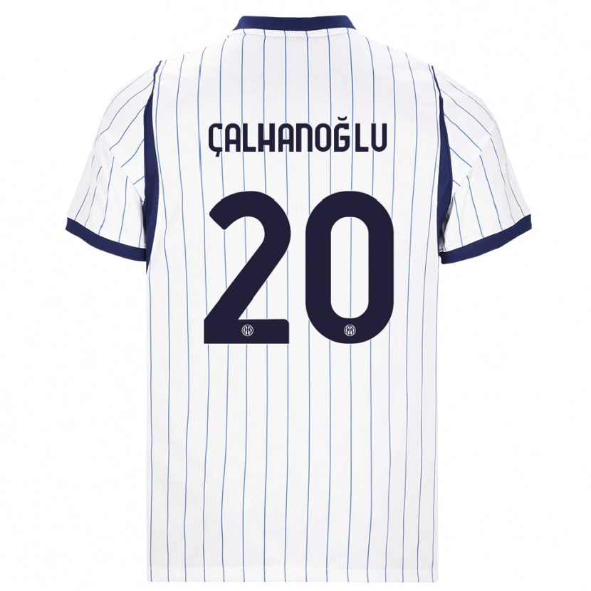 Danxen Women Hakan Çalhanoğlu #20 White Navy Blue Away Jersey 2026/27 T-Shirt