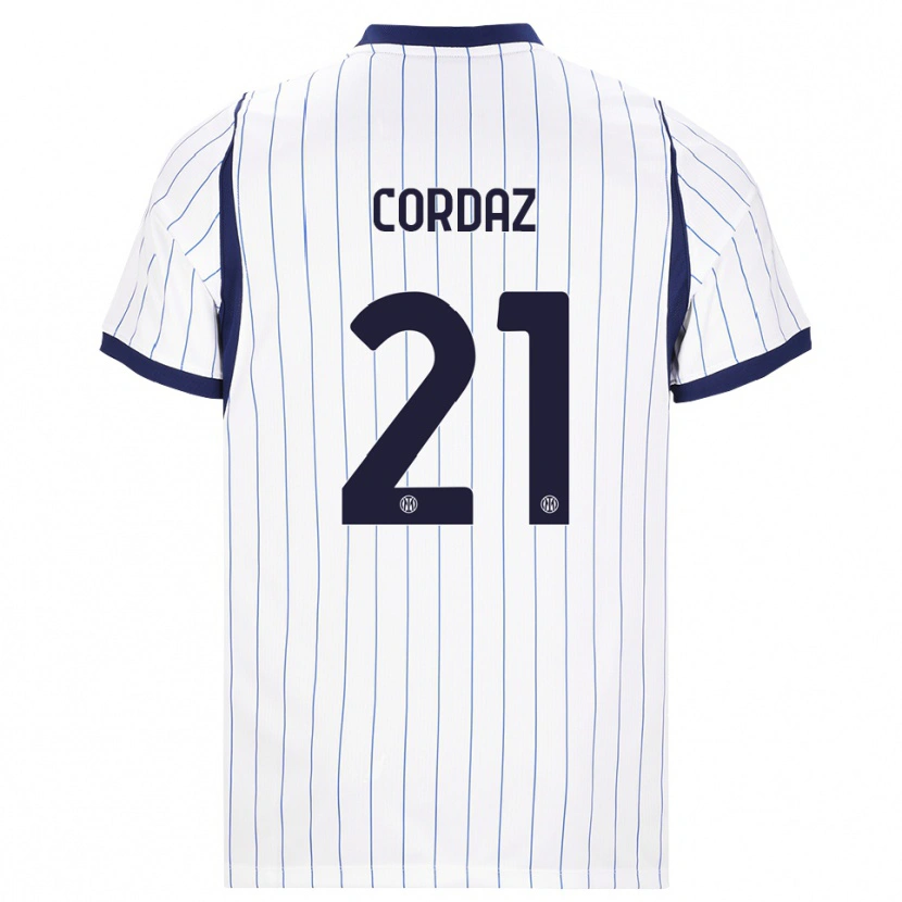 Danxen Women Alex Cordaz #21 White Navy Blue Away Jersey 2026/27 T-Shirt