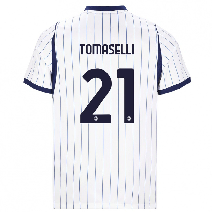 Danxen Women Martina Tomaselli #21 White Navy Blue Away Jersey 2026/27 T-Shirt