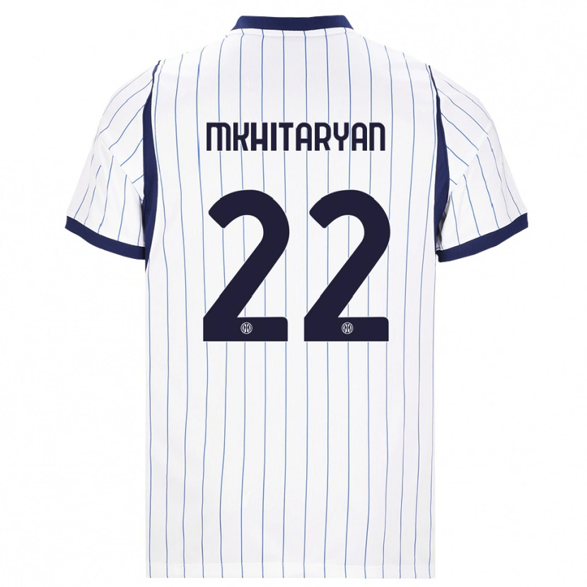 Danxen Women Henrikh Mkhitaryan #22 White Navy Blue Away Jersey 2026/27 T-Shirt