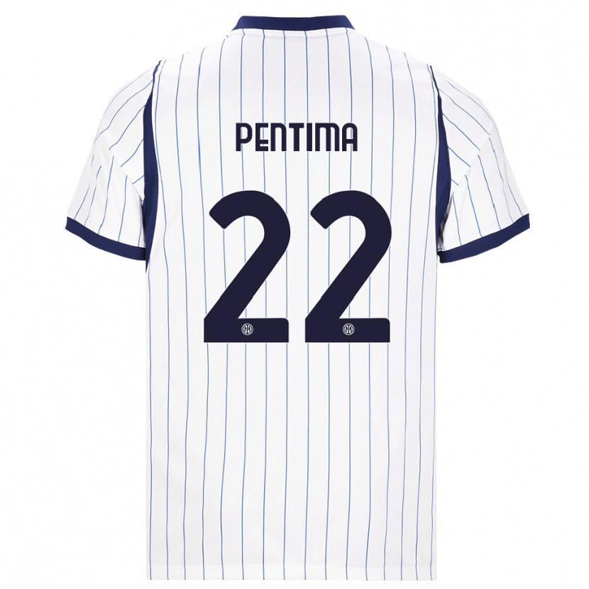 Danxen Women Alessandro Pentima #22 White Navy Blue Away Jersey 2026/27 T-Shirt
