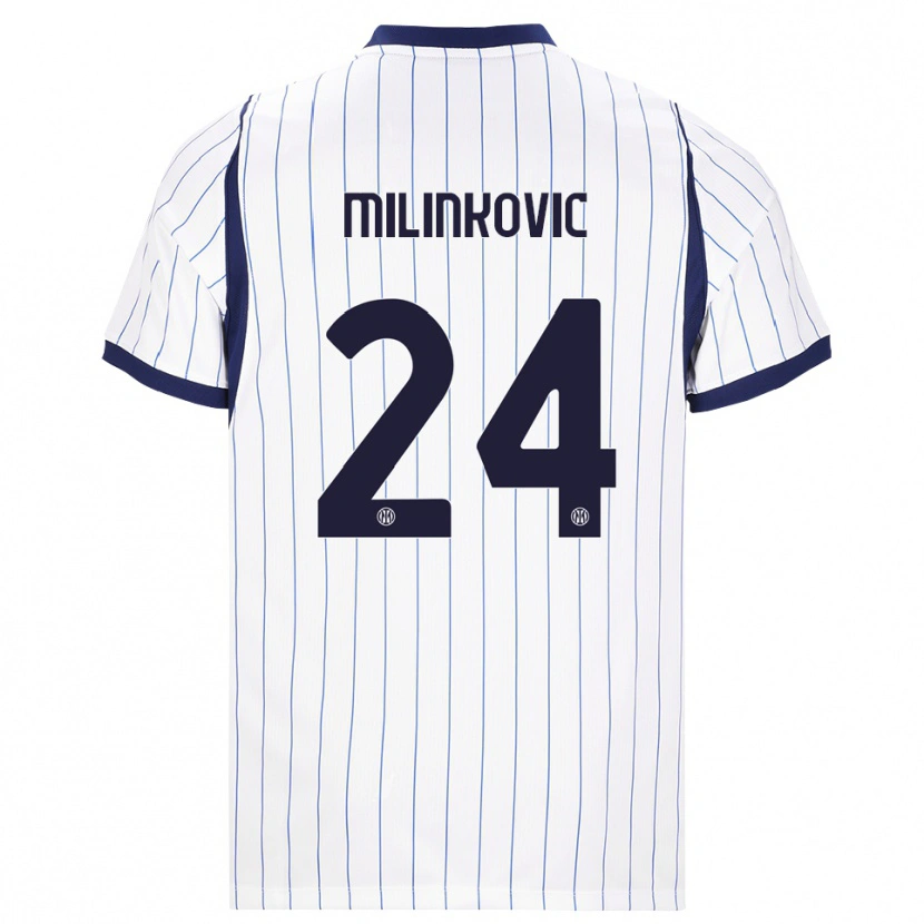 Danxen Women Marija Milinković #24 White Navy Blue Away Jersey 2026/27 T-Shirt