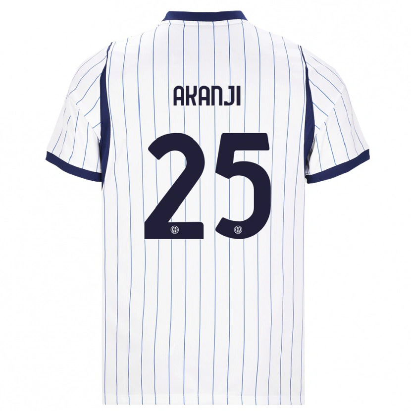 Danxen Women Manuel Akanji #25 White Navy Blue Away Jersey 2026/27 T-Shirt