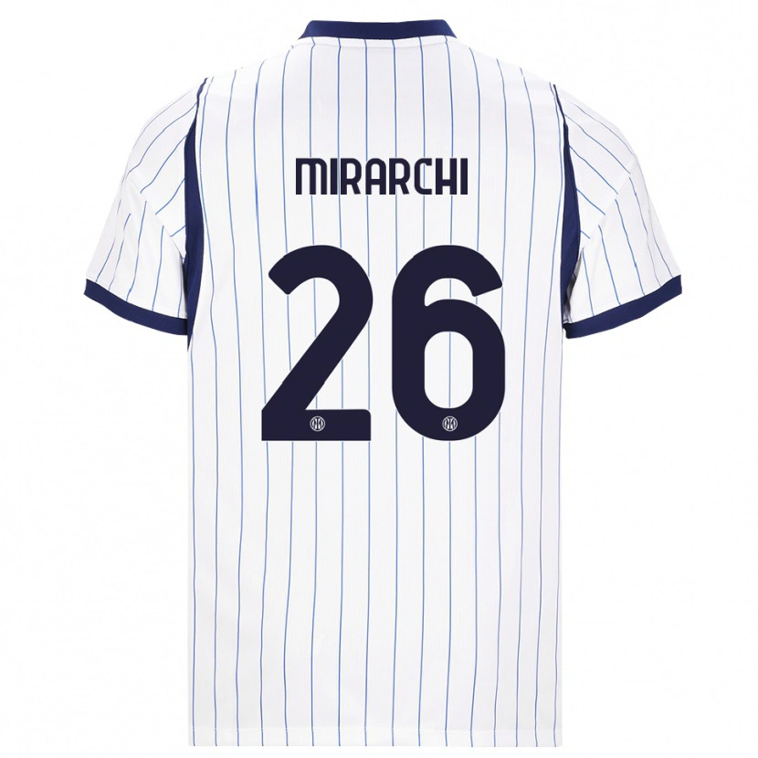 Danxen Women Mattia Mirarchi #26 White Navy Blue Away Jersey 2026/27 T-Shirt