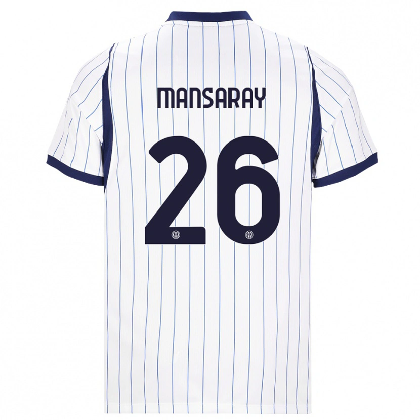 Danxen Women Jasmin Mansaray #26 White Navy Blue Away Jersey 2026/27 T-Shirt