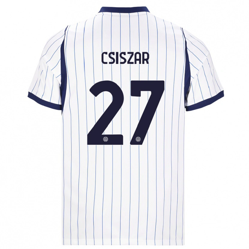 Danxen Women Henrietta Csiszar #27 White Navy Blue Away Jersey 2026/27 T-Shirt