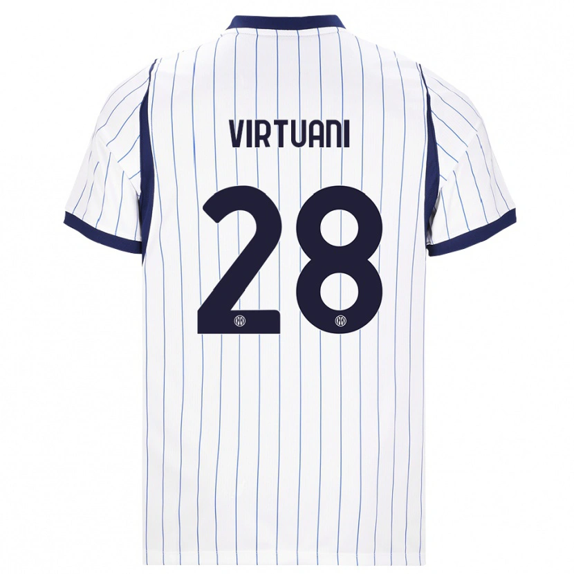 Danxen Women Marco Virtuani #28 White Navy Blue Away Jersey 2026/27 T-Shirt