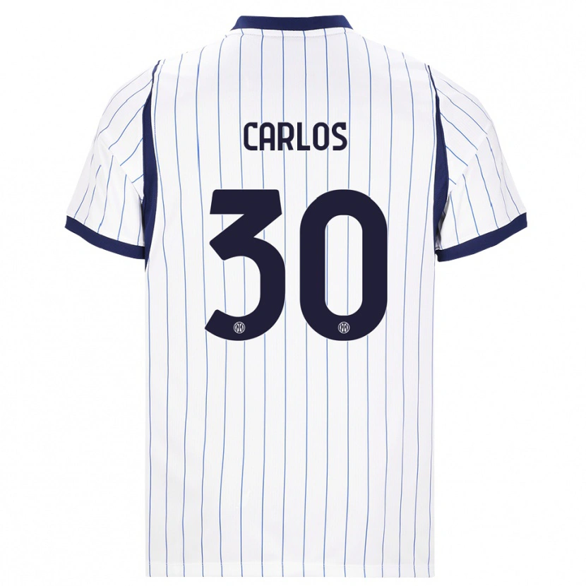 Danxen Women Carlos Augusto #30 White Navy Blue Away Jersey 2026/27 T-Shirt