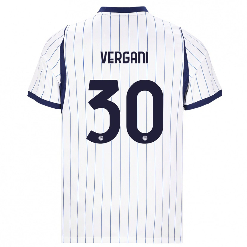 Danxen Women Bianca Vergani #30 White Navy Blue Away Jersey 2026/27 T-Shirt