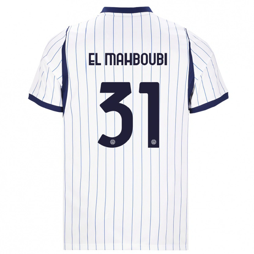 Danxen Women Anas El Mahboubi #31 White Navy Blue Away Jersey 2026/27 T-Shirt