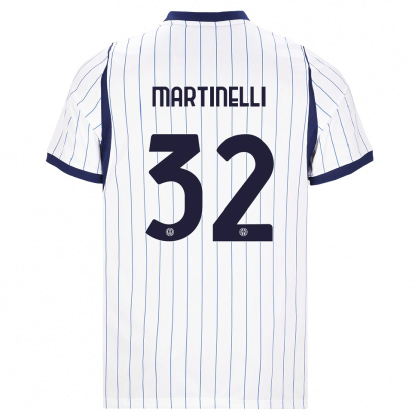 Danxen Women Matilde Martinelli #32 White Navy Blue Away Jersey 2026/27 T-Shirt