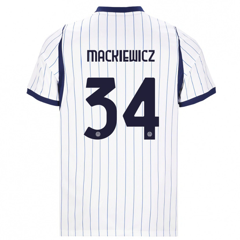 Danxen Women Patryk Mackiewicz #34 White Navy Blue Away Jersey 2026/27 T-Shirt