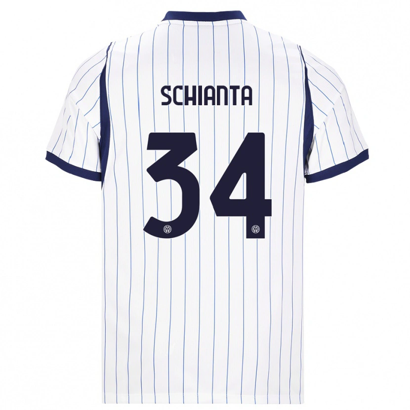 Danxen Women Valentina Schianta #34 White Navy Blue Away Jersey 2026/27 T-Shirt