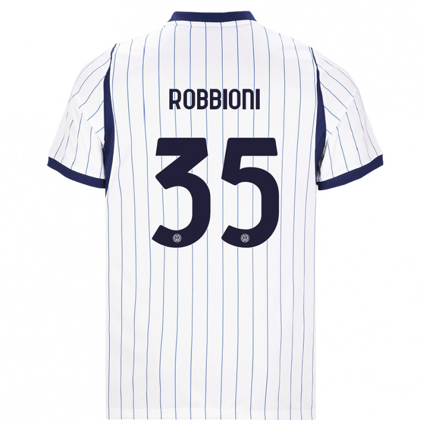 Danxen Women Matilde Robbioni #35 White Navy Blue Away Jersey 2026/27 T-Shirt