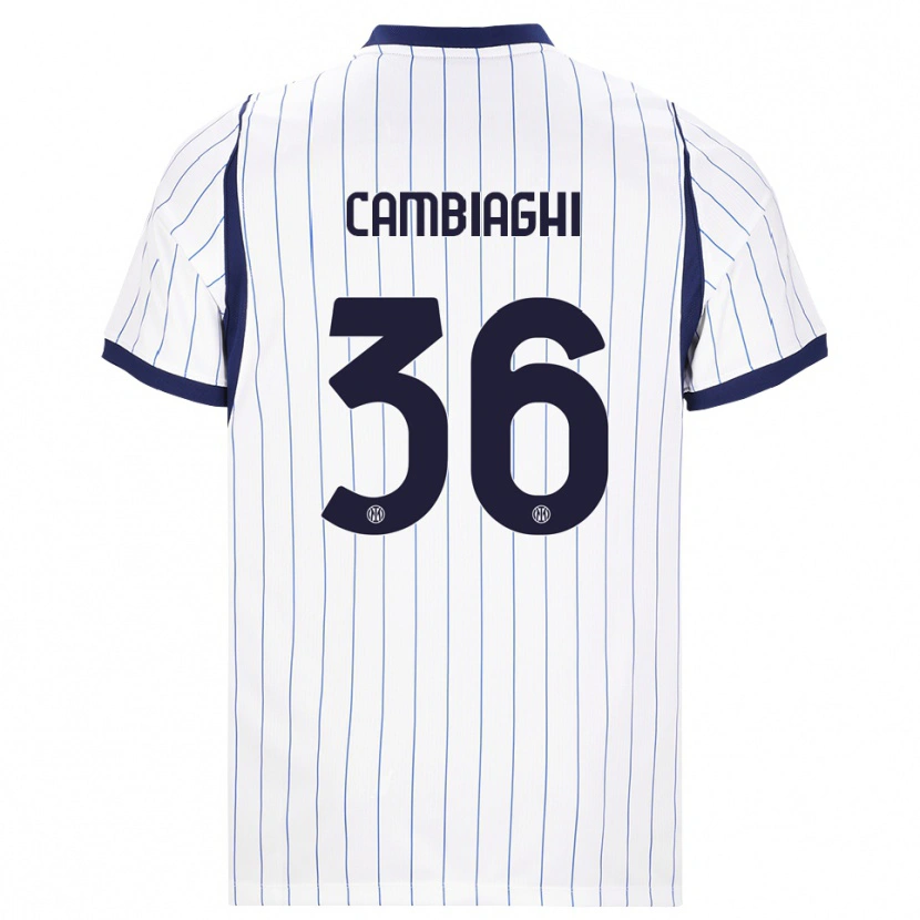 Danxen Women Michela Cambiaghi #36 White Navy Blue Away Jersey 2026/27 T-Shirt