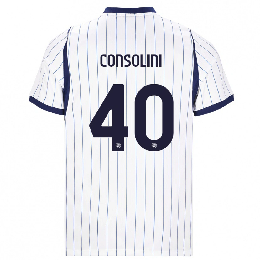 Danxen Women Lidia Consolini #40 White Navy Blue Away Jersey 2026/27 T-Shirt