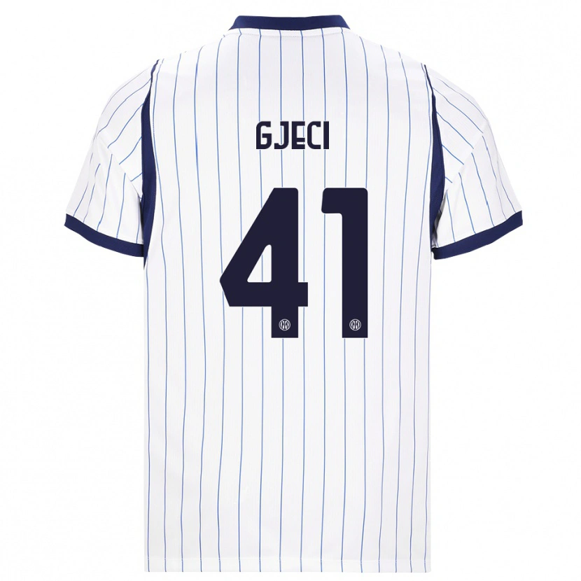 Danxen Women Delis Gjeci #41 White Navy Blue Away Jersey 2026/27 T-Shirt