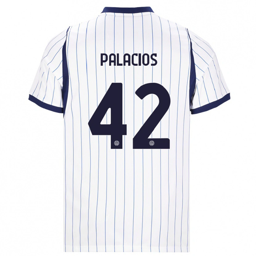 Danxen Women Tomás Palacios #42 White Navy Blue Away Jersey 2026/27 T-Shirt