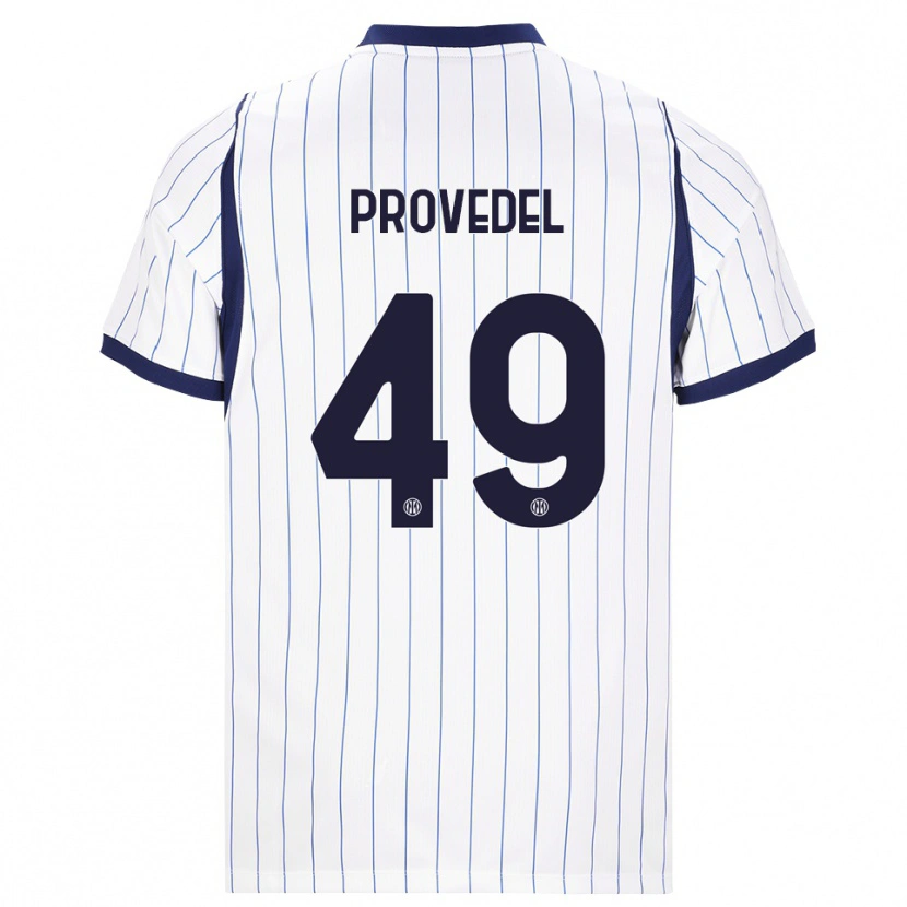 Danxen Women Ivan Provedel #49 White Navy Blue Away Jersey 2026/27 T-Shirt