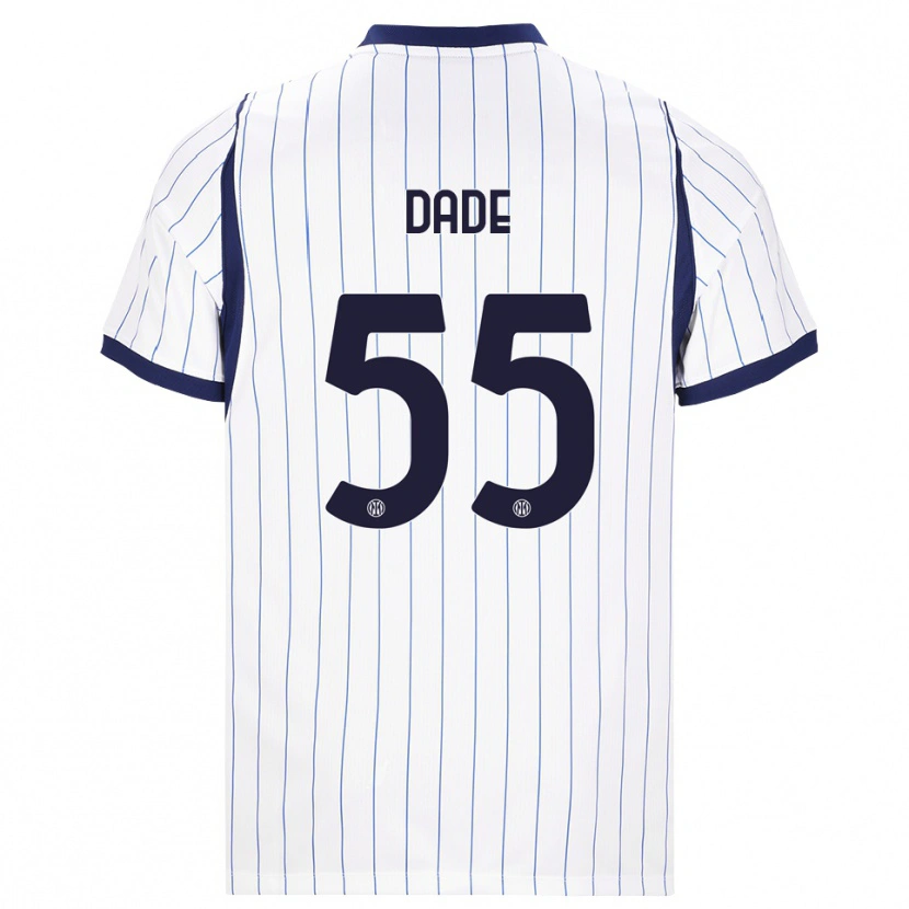 Danxen Women Emmanuel Dade #55 White Navy Blue Away Jersey 2026/27 T-Shirt