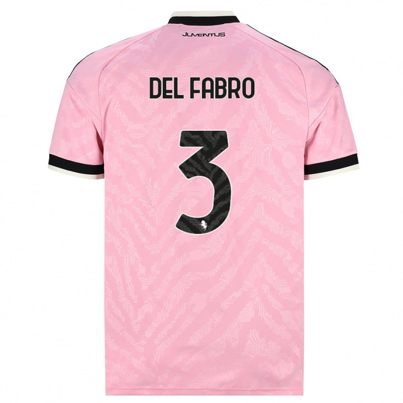 Danxen Women Jacopo Del Fabro #3 Pink Black Away Jersey 2026/27 T-Shirt