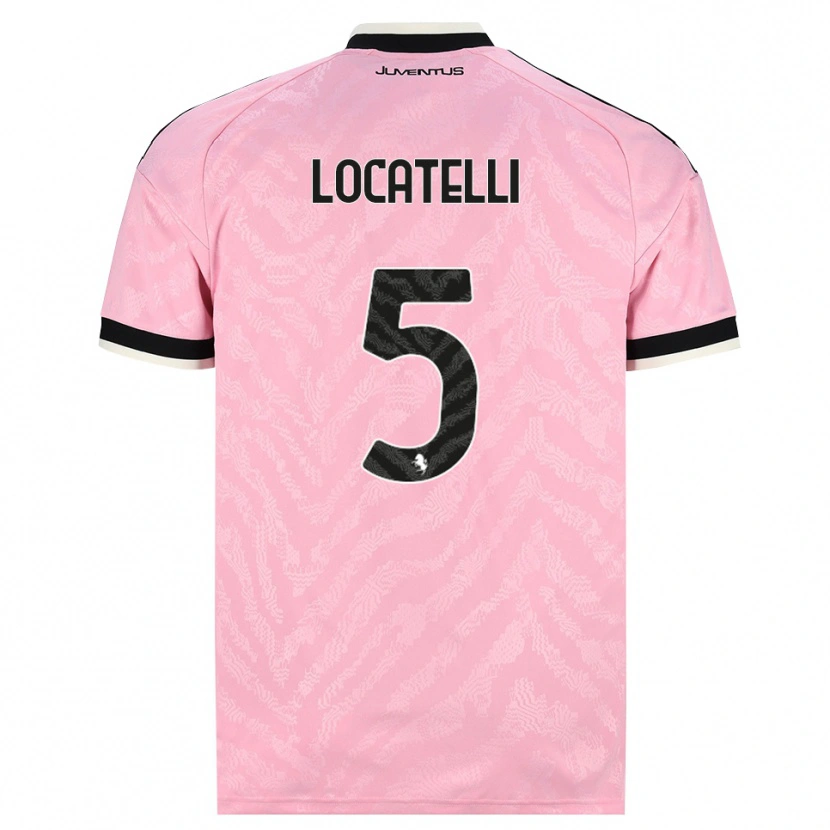 Danxen Women Manuel Locatelli #5 Pink Black Away Jersey 2026/27 T-Shirt