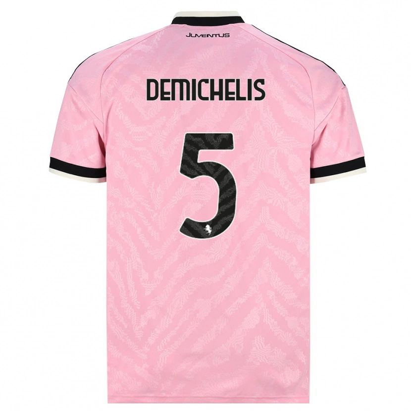 Danxen Women Emanuele Demichelis #5 Pink Black Away Jersey 2026/27 T-Shirt