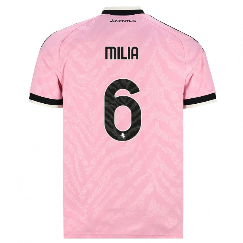 Danxen Women Nicolò Milia #6 Pink Black Away Jersey 2026/27 T-Shirt