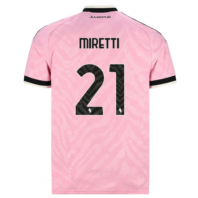 Danxen Women Fabio Miretti #21 Pink Black Away Jersey 2026/27 T-Shirt
