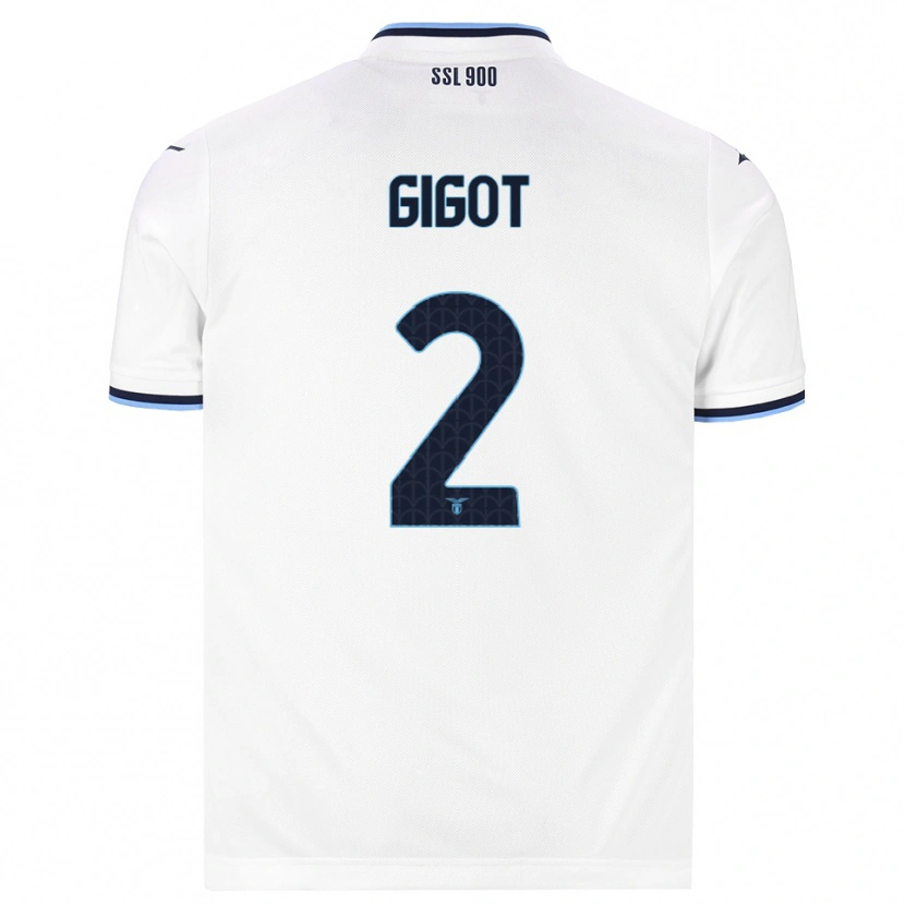Danxen Women Samuel Gigot #2 White Navy Blue Away Jersey 2026/27 T-Shirt