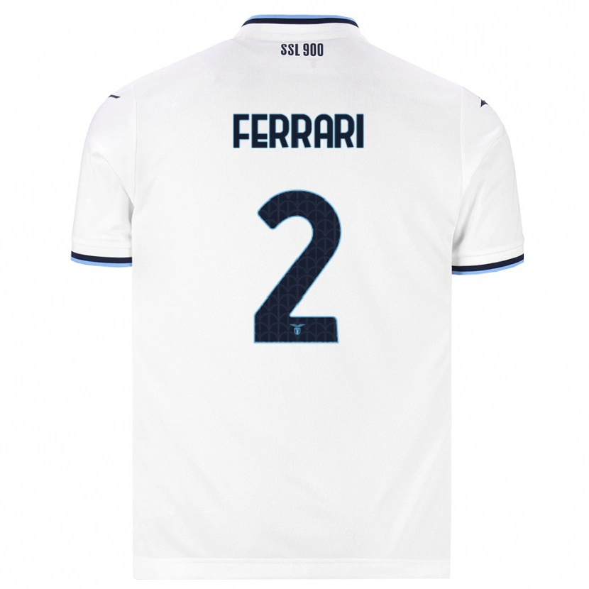 Danxen Women Lorenzo Ferrari #2 White Navy Blue Away Jersey 2026/27 T-Shirt