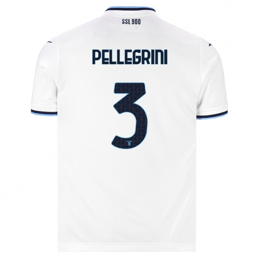 Danxen Women Luca Pellegrini #3 White Navy Blue Away Jersey 2026/27 T-Shirt