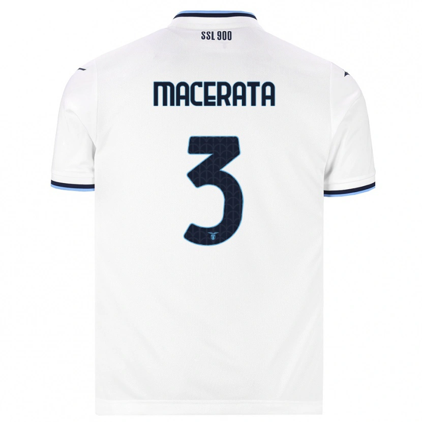 Danxen Women Francesco Macerata #3 White Navy Blue Away Jersey 2026/27 T-Shirt