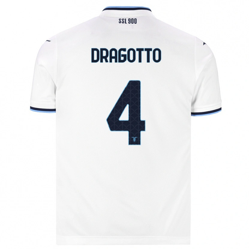Danxen Women Tommaso Dragotto #4 White Navy Blue Away Jersey 2026/27 T-Shirt