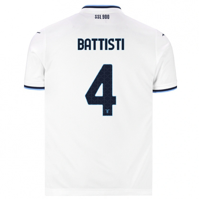 Danxen Women Valerio Battisti #4 White Navy Blue Away Jersey 2026/27 T-Shirt