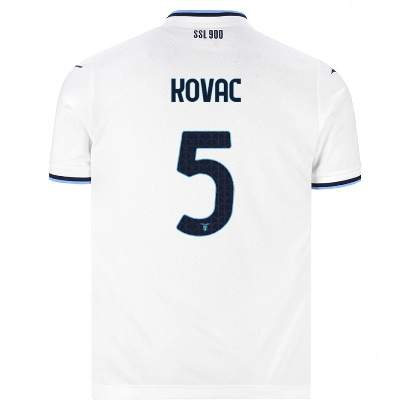 Danxen Women Blaz Kovac #5 White Navy Blue Away Jersey 2026/27 T-Shirt