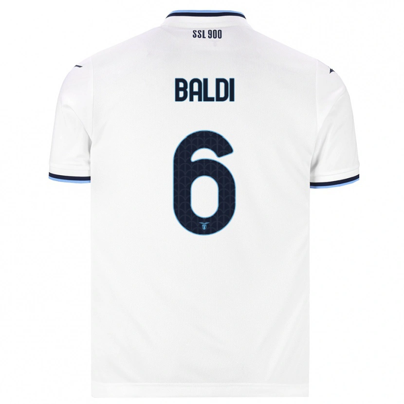 Danxen Women Mattia Santagostino Baldi #6 White Navy Blue Away Jersey 2026/27 T-Shirt