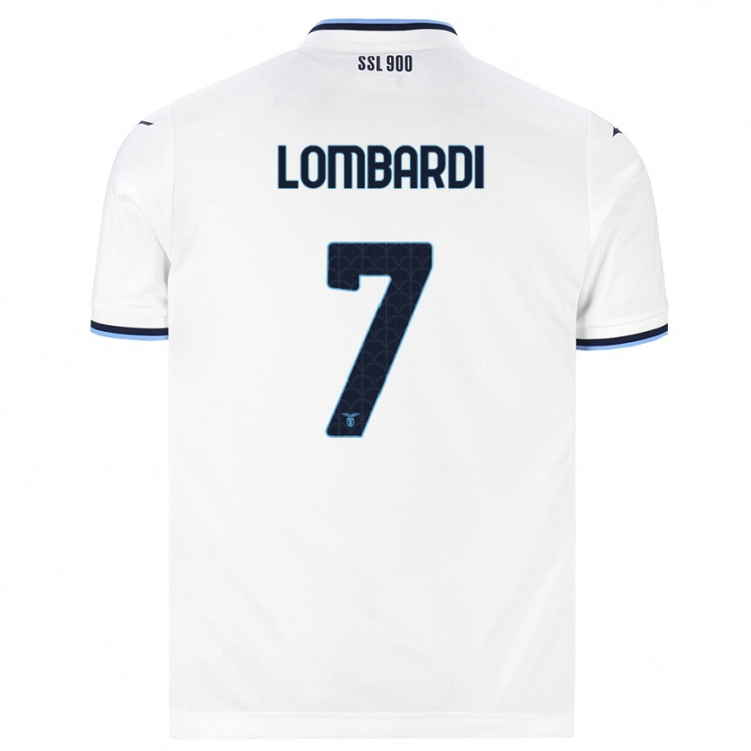 Danxen Women Pierlorenzo Lombardi #7 White Navy Blue Away Jersey 2026/27 T-Shirt