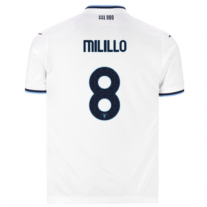 Danxen Women Flavio Milillo #8 White Navy Blue Away Jersey 2026/27 T-Shirt