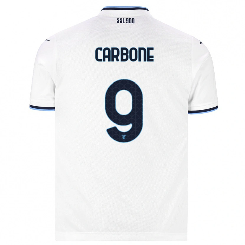 Danxen Women Giovanni Carbone #9 White Navy Blue Away Jersey 2026/27 T-Shirt