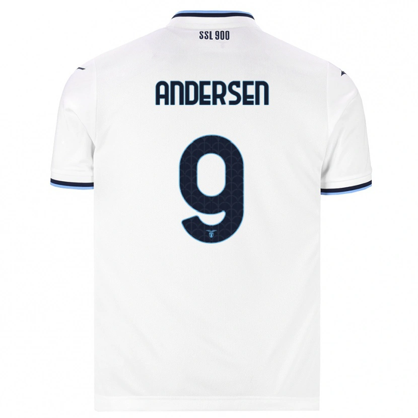 Danxen Women Signe Holt Andersen #9 White Navy Blue Away Jersey 2026/27 T-Shirt