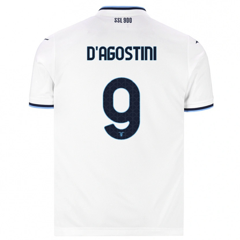 Danxen Women Lorenzo D'agostini #9 White Navy Blue Away Jersey 2026/27 T-Shirt