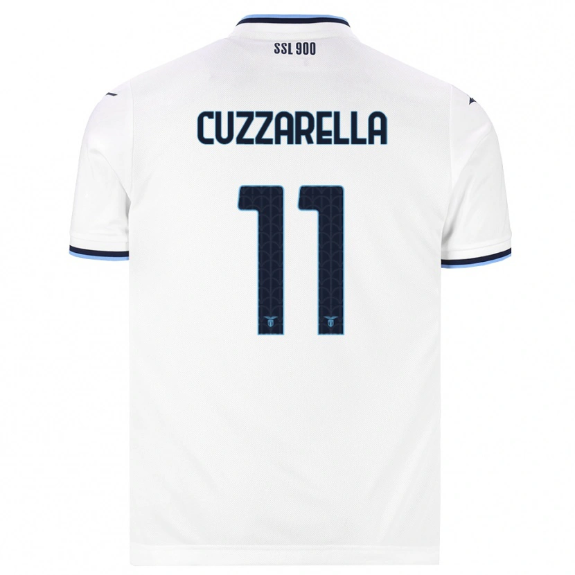 Danxen Women Cristian Cuzzarella #11 White Navy Blue Away Jersey 2026/27 T-Shirt