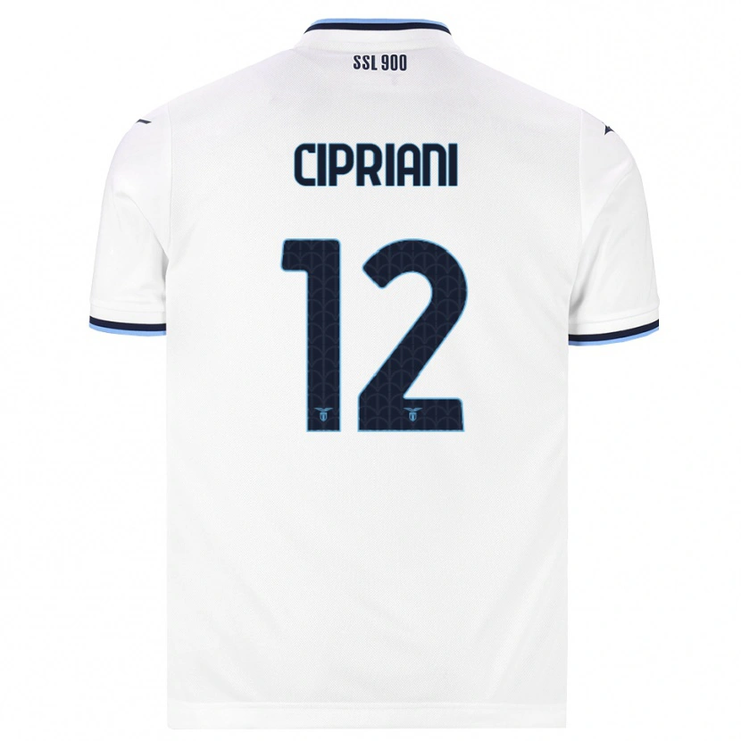 Danxen Women Alessio Cipriani #12 White Navy Blue Away Jersey 2026/27 T-Shirt
