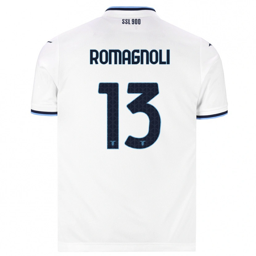 Danxen Women Alessio Romagnoli #13 White Navy Blue Away Jersey 2026/27 T-Shirt