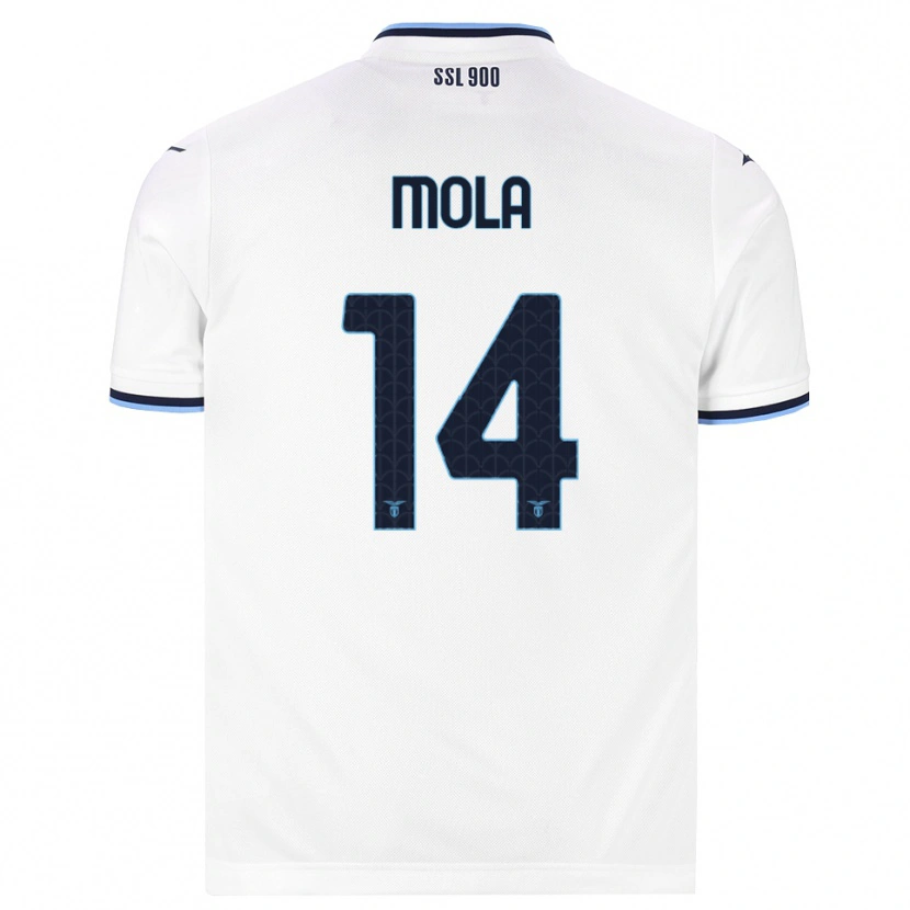 Danxen Women Tommaso Mola #14 White Navy Blue Away Jersey 2026/27 T-Shirt