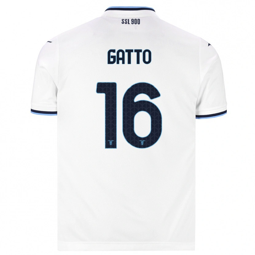 Danxen Women Francesco Gatto #16 White Navy Blue Away Jersey 2026/27 T-Shirt