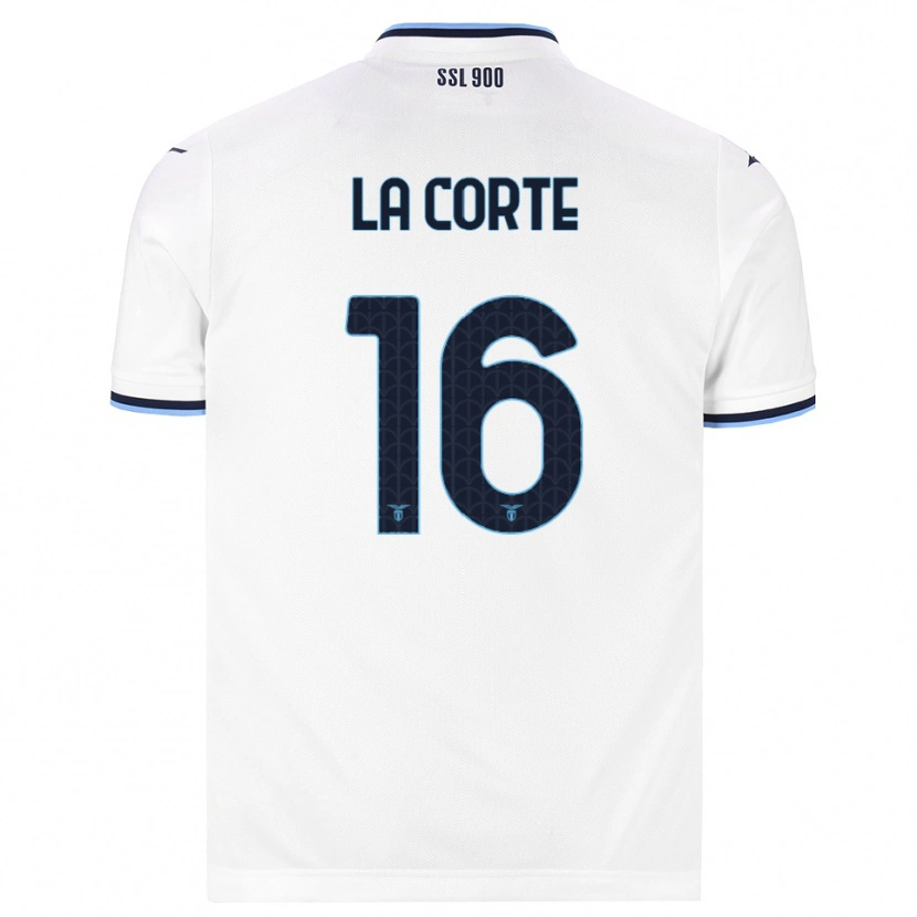Danxen Women Pietro La Corte #16 White Navy Blue Away Jersey 2026/27 T-Shirt