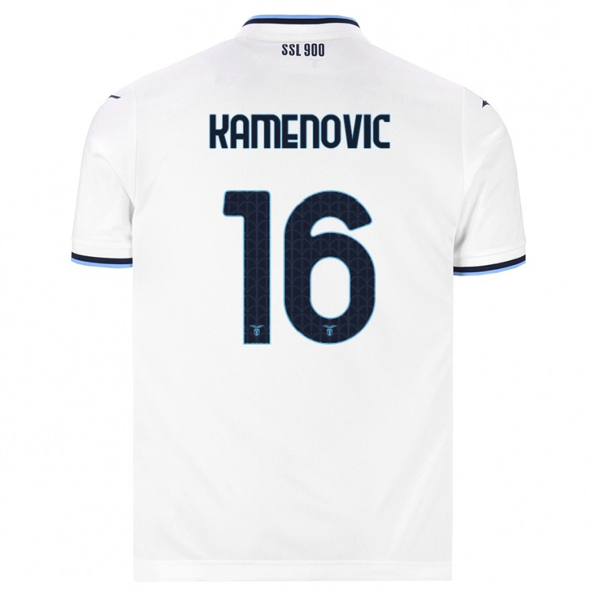 Danxen Women Dimitrije Kamenovic #16 White Navy Blue Away Jersey 2026/27 T-Shirt